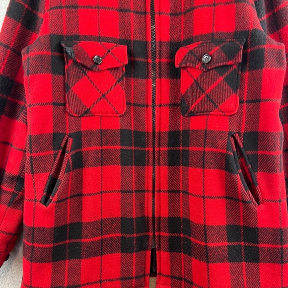 Vintage Woolrich Mackinaw Buffalo Plaid Wool Hunting Jacket Size Large - Picture 3 of 10